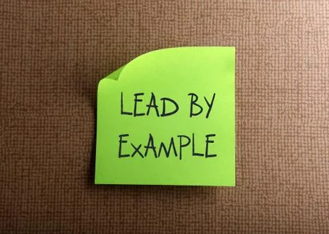 Lead by example 库存插图