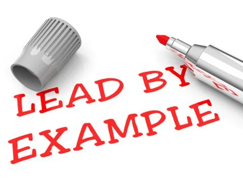 Lead by example Stock Illustration