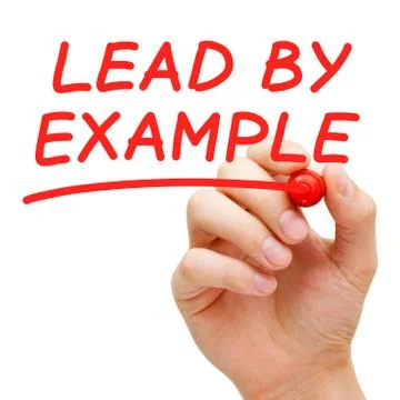 Lead by example Foto stock