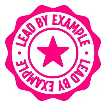 Lead by example seal badge. lead by example label sticker. Vector sign 스톡 일러스트