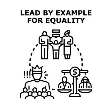 Lead by example for social equality and fairness Stock Illustration