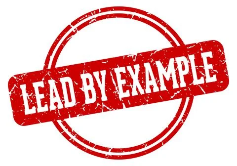 Lead by example stamp Stock Illustration