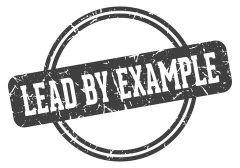 Lead by example stamp Stock Illustration
