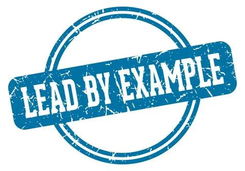 Lead by example stamp Stock Illustration