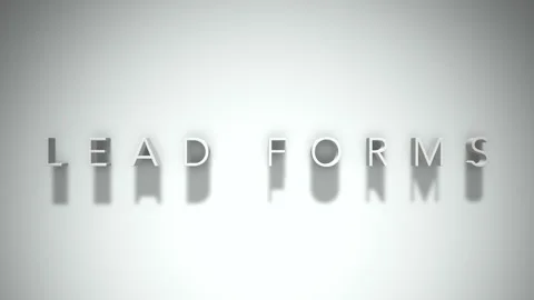 Lead forms 3D title animation with shadows on a white background Stock Footage 297273237