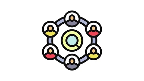 Lead generation business process color icon animation Stock Footage 326110532