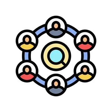 Lead generation business process color icon vector illustration Illustrazione stock