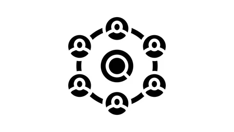 Lead generation business process glyph icon animation Stock Footage 326147664