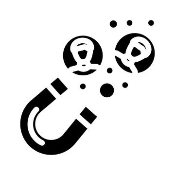 Lead generation business process glyph icon vector illustration Stockillustratie