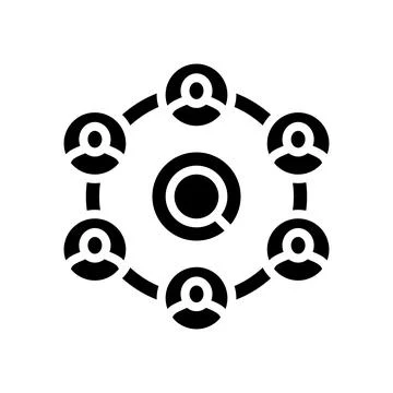 Lead generation business process glyph icon vector illustration イラスト素材