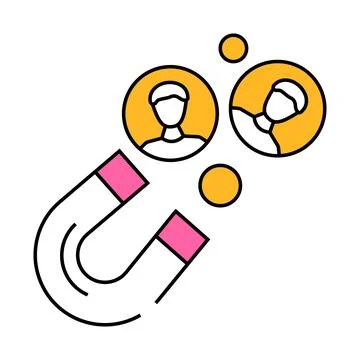 Lead generation business process icon color illustration イラスト素材