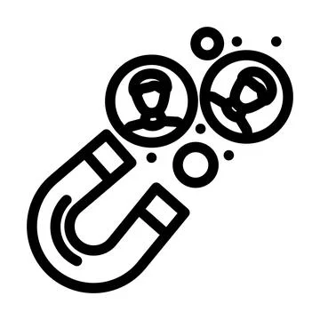 Lead generation business process line icon vector illustration イラスト素材