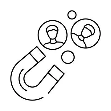 Lead generation business process line icon vector illustration イラスト素材