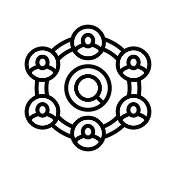 Lead generation business process line icon vector illustration 库存插图