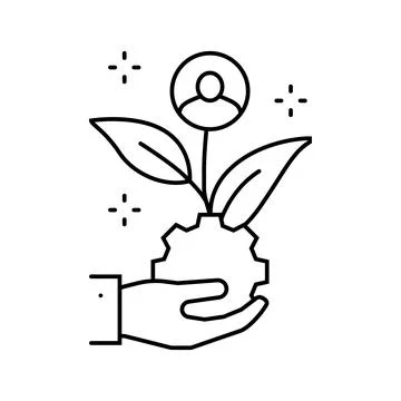 Lead generation business process line icon vector illustration イラスト素材