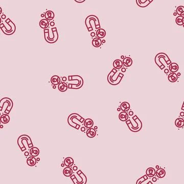 Lead generation business process line vector seamless pattern イラスト素材