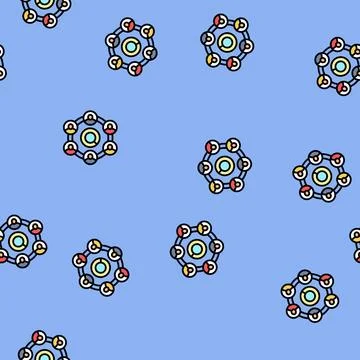 Lead generation business process vector seamless pattern Stockillustratie