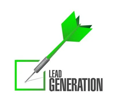 Lead generation check dart illustration design Stock Illustration