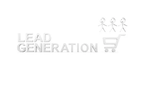 LEAD GENERATION concept white background 3d render illustration Stock Illustration
