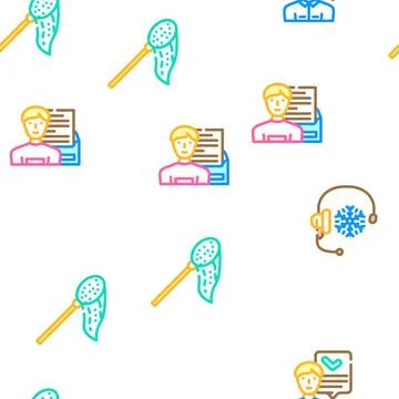 Lead generation customer business vector seamless pattern Illustrazione stock