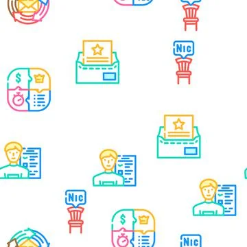 Lead generation customer business vector seamless pattern イラスト素材