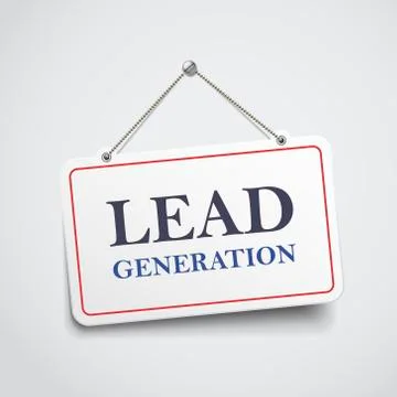Lead generation hanging sign Stock Illustration