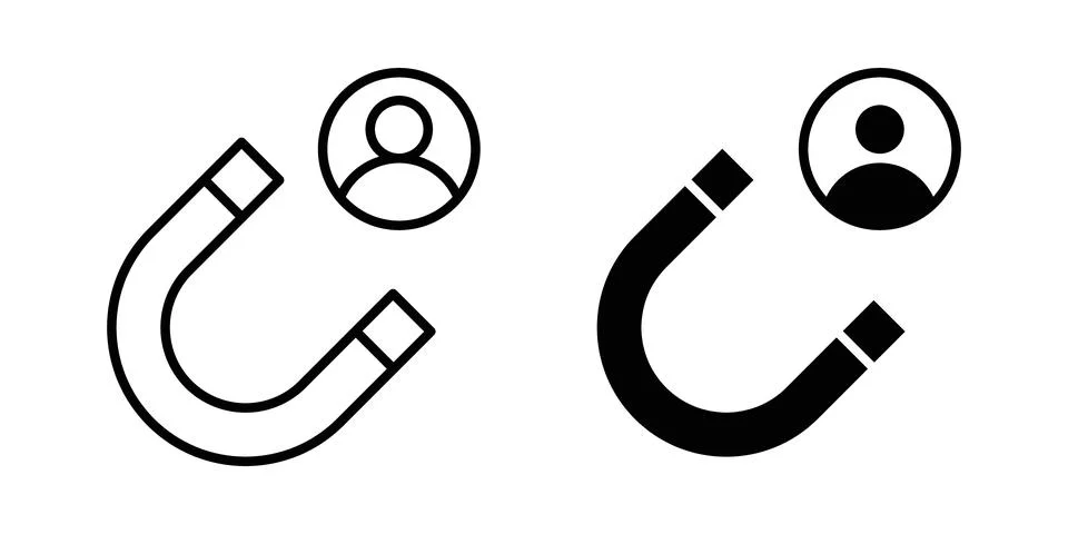 Lead generation icon vector symbol graphics Illustrazione stock