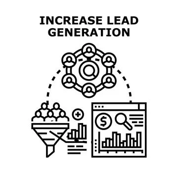 Lead generation process creating new business opportunities Stock Illustration