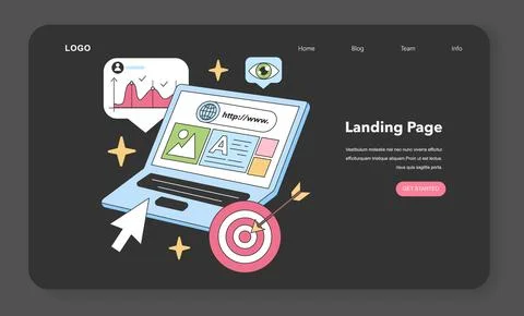 Lead generation process. Flat vector illustration イラスト素材