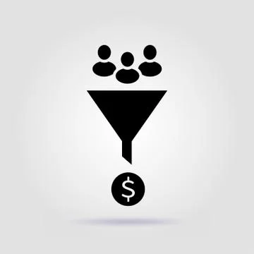 Lead generation survey black icon on gray background with soft shadow Stock Illustration