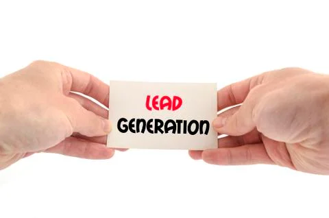 Lead generation text concept Stock Photos