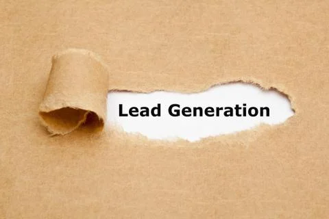 Lead Generation Torn Paper Concept 스톡 사진