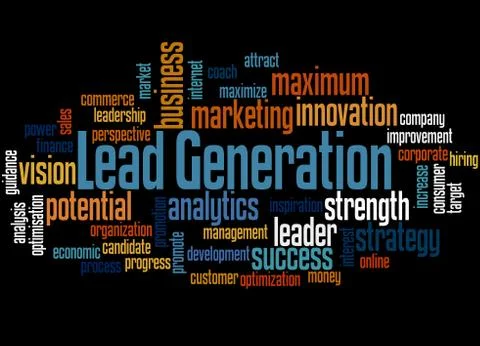 Lead generation word cloud concept 3 Foto stock