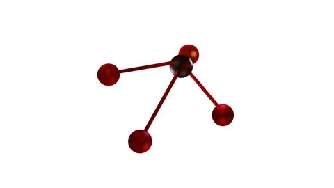 Lead II Oxide Molecules Floating over White Ilustração Stock