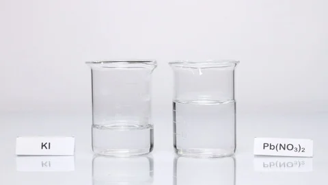 Lead iodide precipitate Stock Footage 113216365