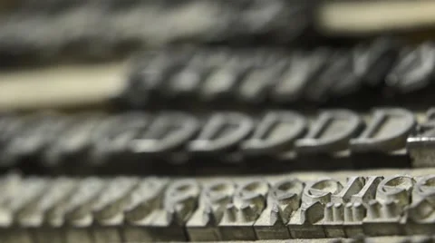 Lead letters focus shift close up Stock Footage 59182020