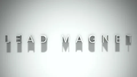 Lead magnet 3D title animation with shadows on a white background Stock Footage 297273240