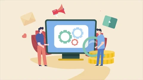 Lead management, conversion rate optimization, digital marketing people. Stock Footage 160796575