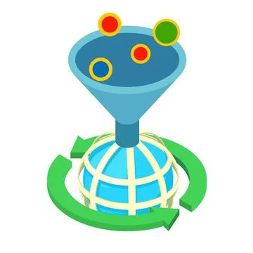 Lead management icon, isometric style Stock Illustration