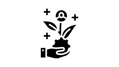 Lead nurturing business process glyph icon animation Stock Footage 326147662