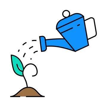 Lead nurturing business process icon color illustration 스톡 일러스트