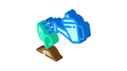 Lead nurturing business process isometric icon animation Stock Footage 327284161