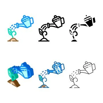 Lead nurturing business process looks color icon vector Stock Illustration