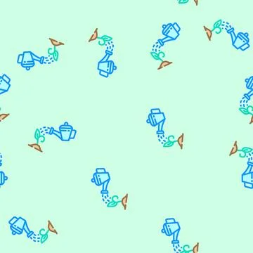 Lead nurturing business process vector seamless pattern Stock Illustration
