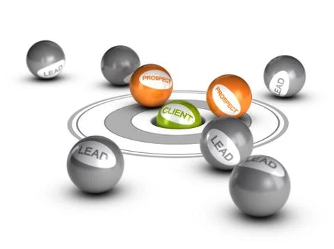Lead Nurturing - Prospect, Client or Customer Stock Illustration