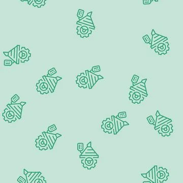 Lead nurturing technical sales engineer line seamless pattern Stock Illustration