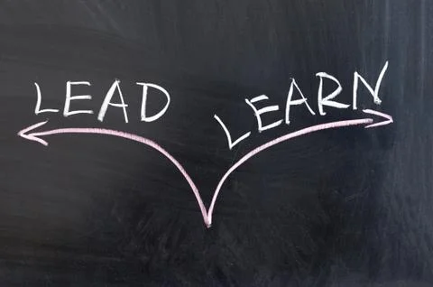 Lead or learn Stock Photos