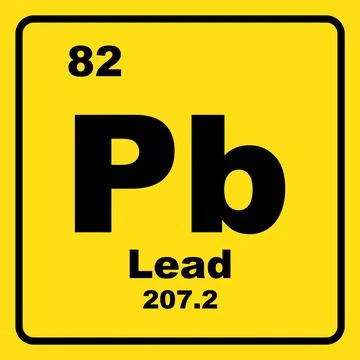 Lead or Plumbum element icon Stock Illustration