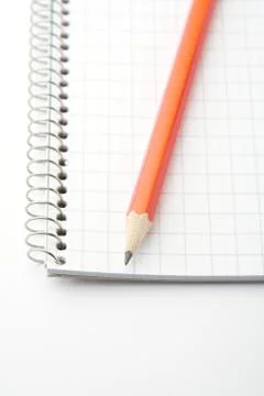 Lead pencil on notepad. Stock Photos