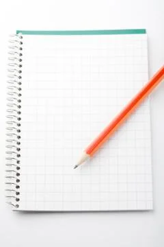Lead pencil on notepad. Foto stock